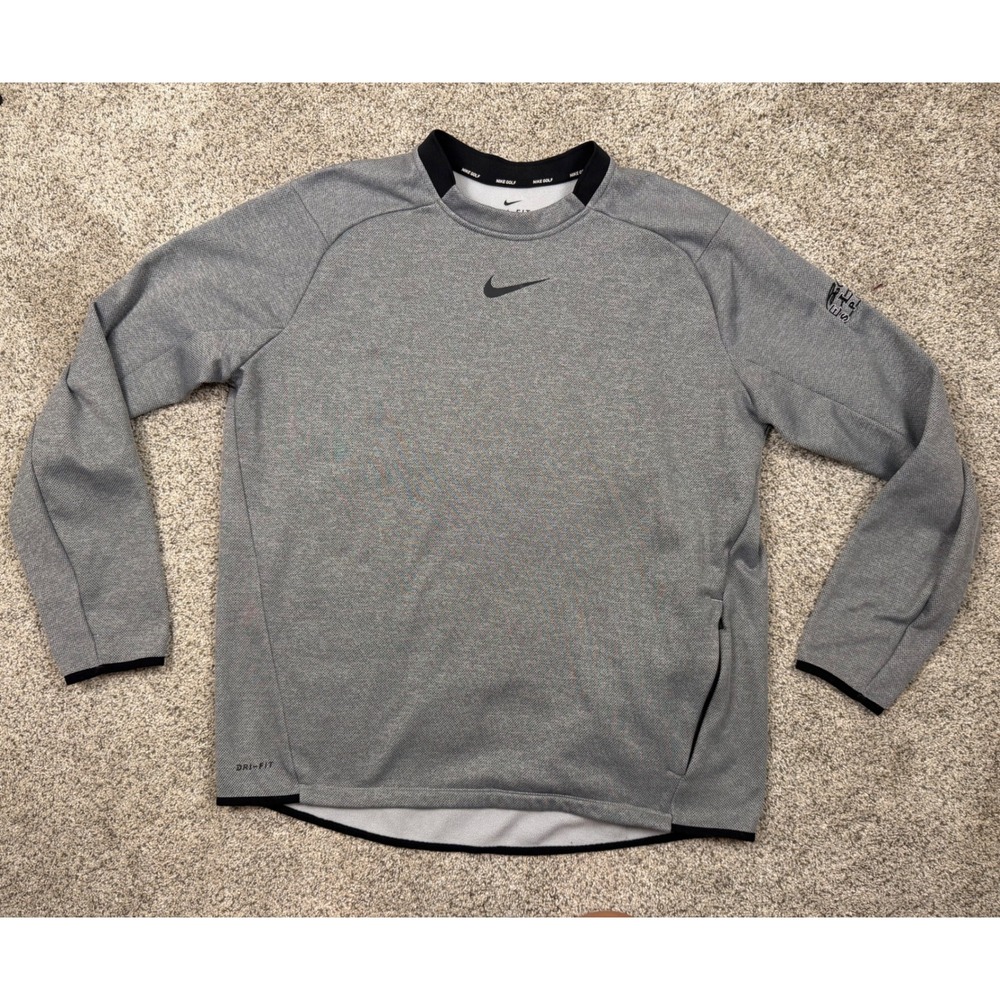 Nike Golf Dri-FIT Pullover Mens XL Grey Bo Jacksons Elite Sports Crew Neck Sweat